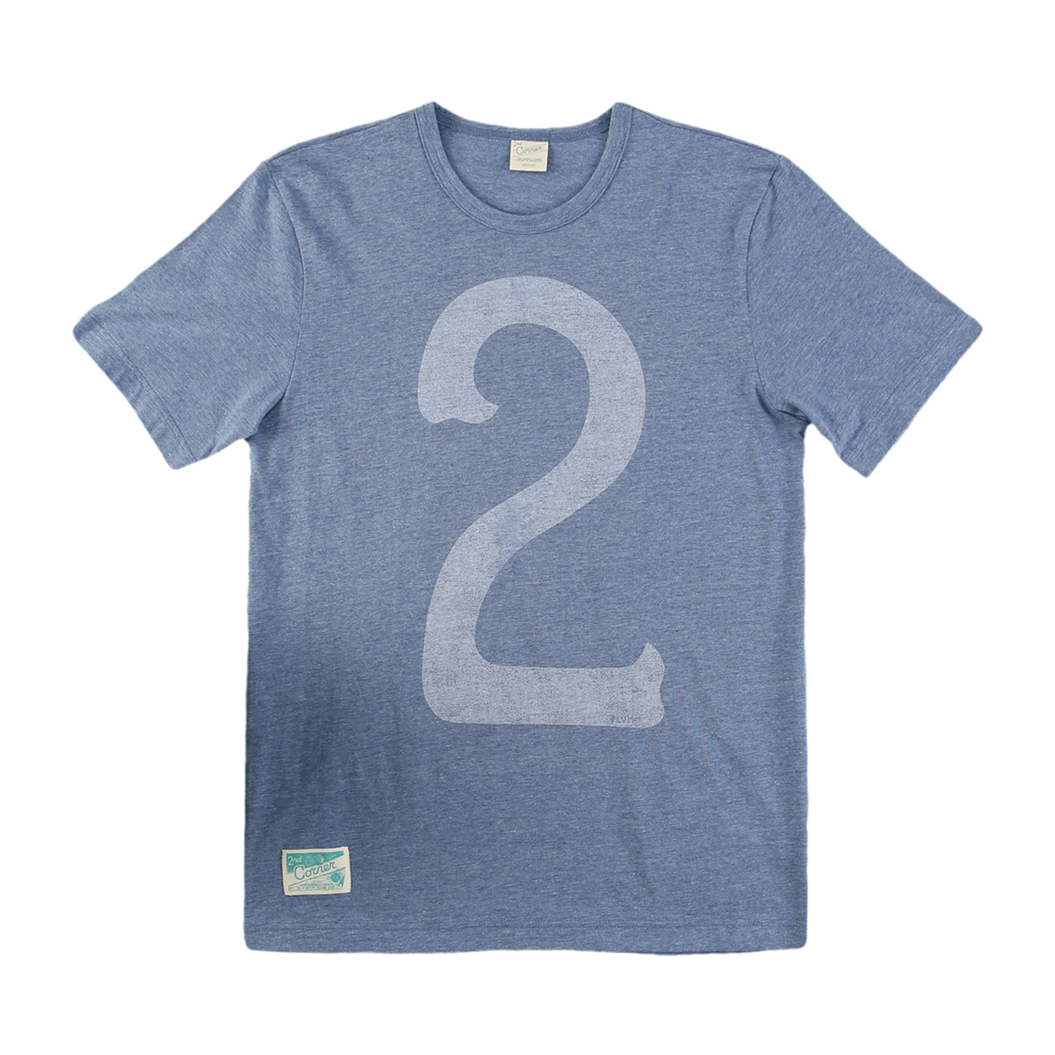 세컨드코너 2C 남성 반팔 티셔츠 / 그래픽 티셔츠 / 라운드넥 반팔티 Brenner - Navy