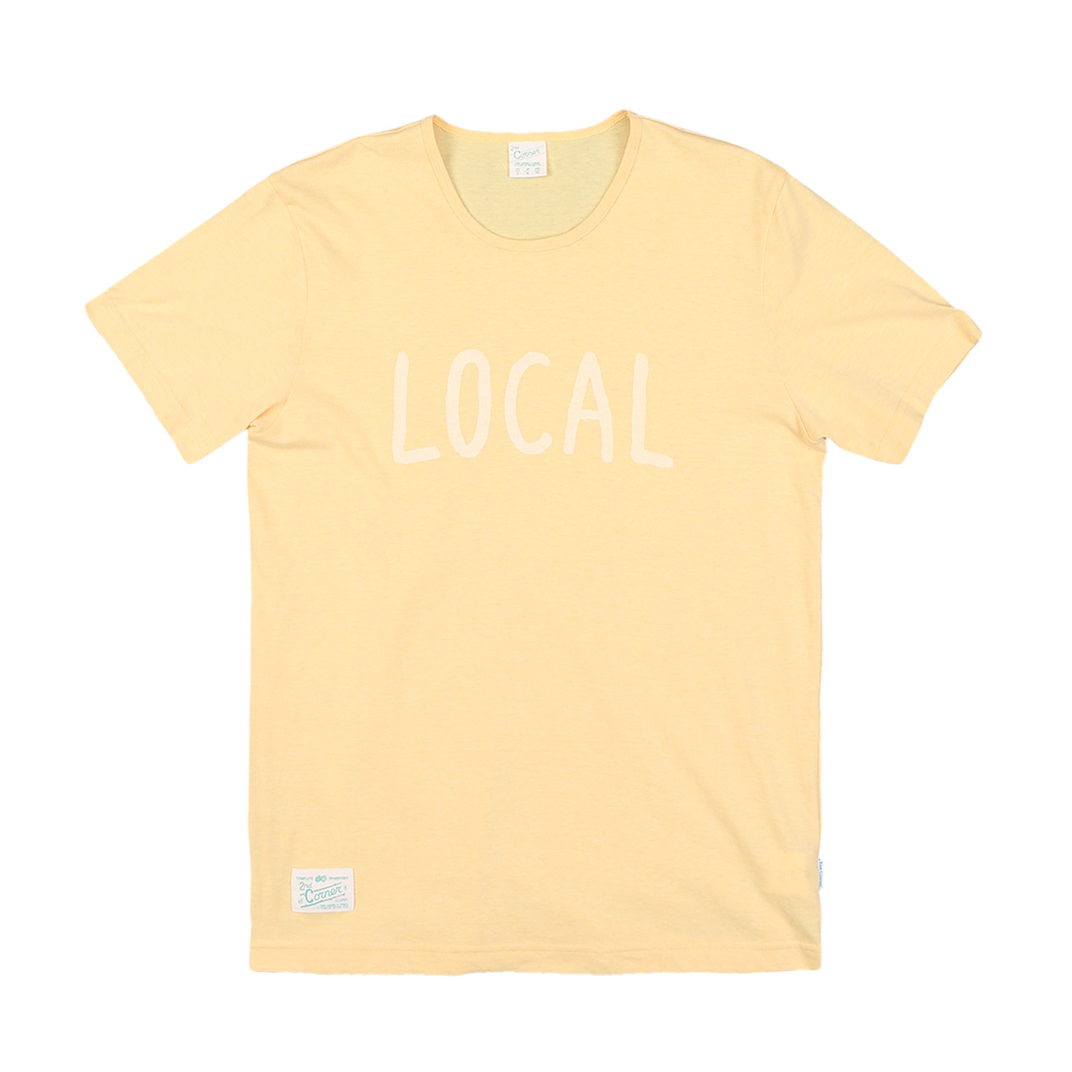 세컨드코너 2C 남성 반팔 티셔츠 / 그래픽 티셔츠 / 라운드넥 반팔티 Charms - Lemon