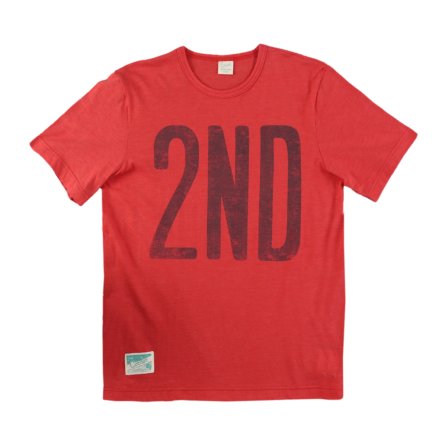 세컨드코너 | Fass - Cherry | 2C 남성 반팔 티셔츠 | 그래픽 티셔츠 | 라운드넥 반팔티