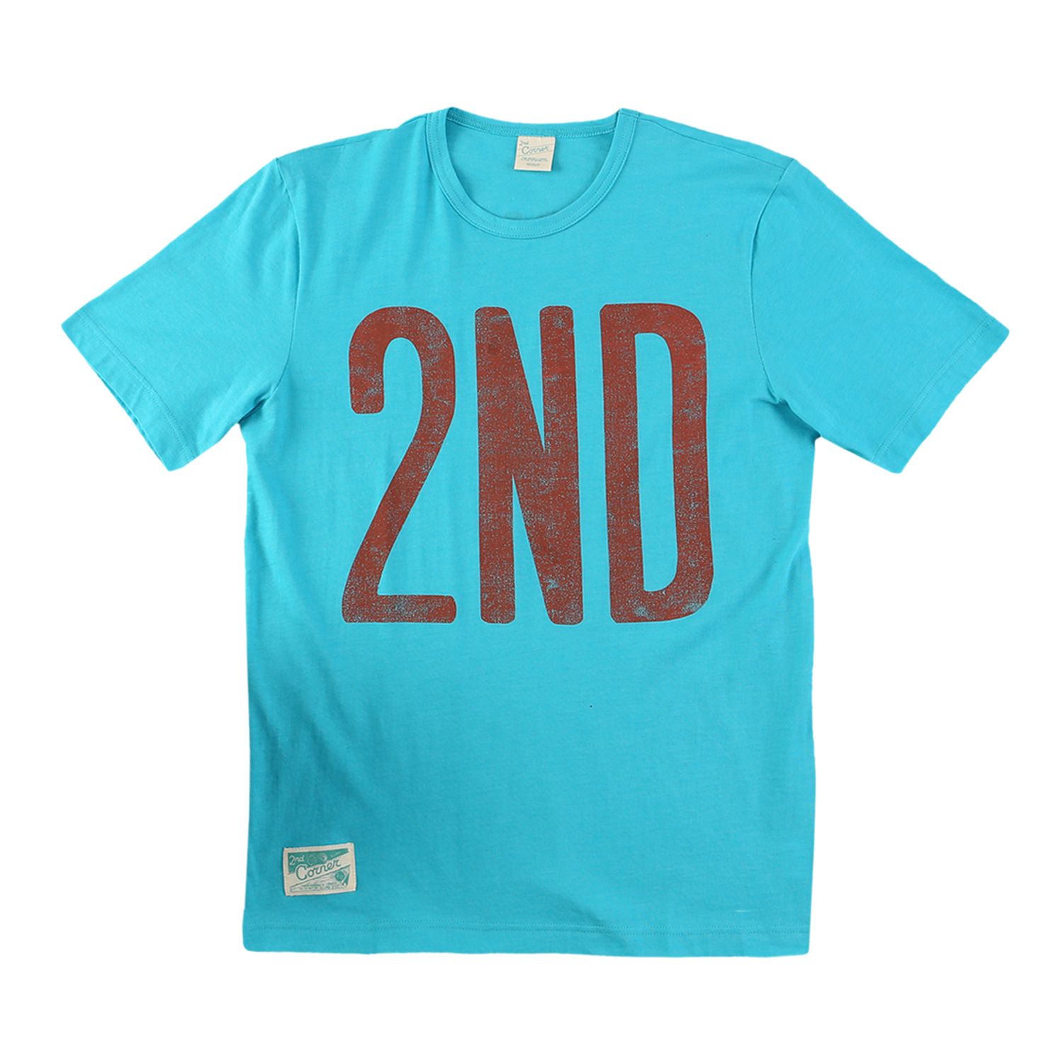 세컨드코너 2C 남성 반팔 티셔츠 / 그래픽 티셔츠 / 라운드넥 반팔티 Fass - Mint