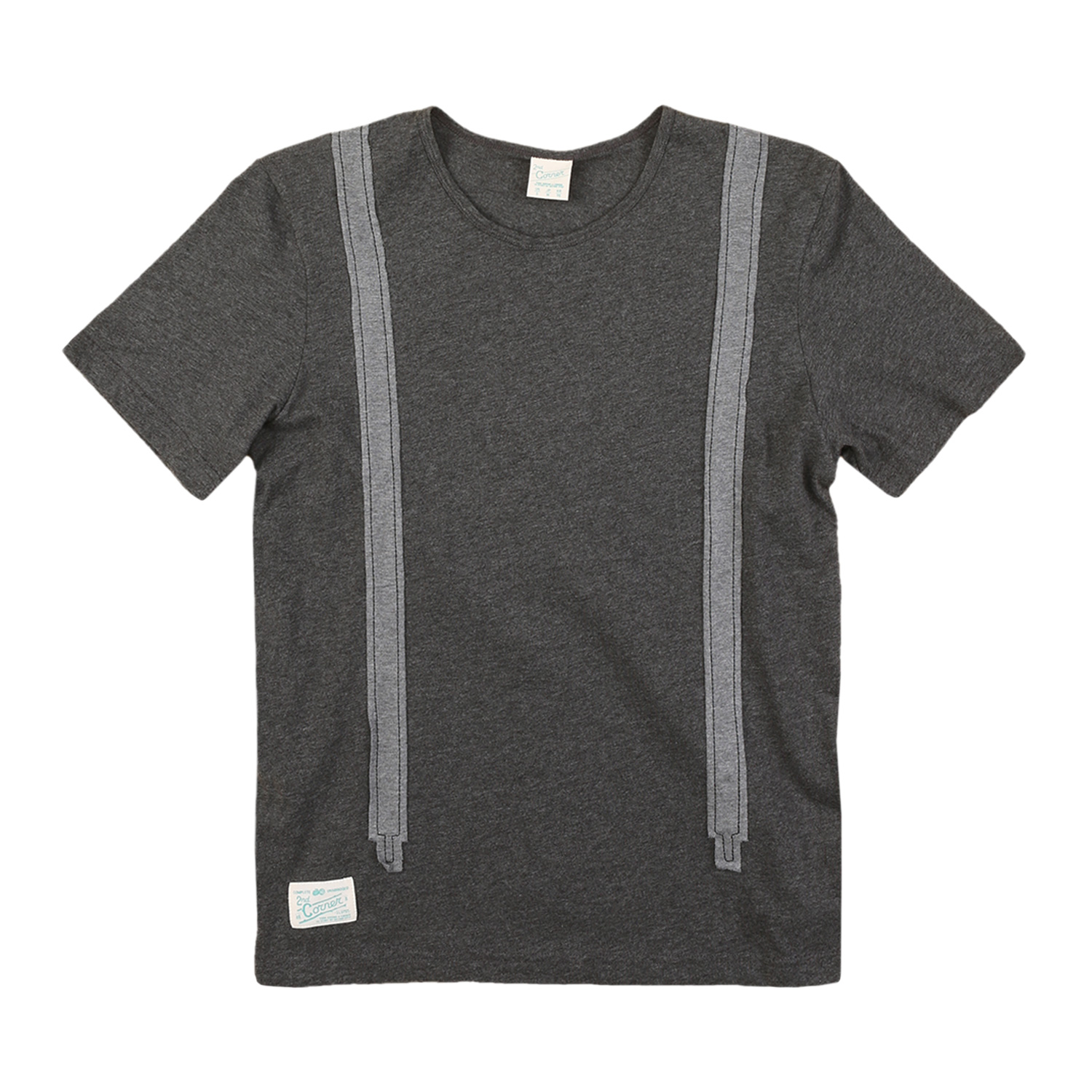 세컨드코너 2C 남성 반팔 티셔츠 / 라운드넥 반팔티 / 할로윈 티셔츠 Fudge - D.Grey