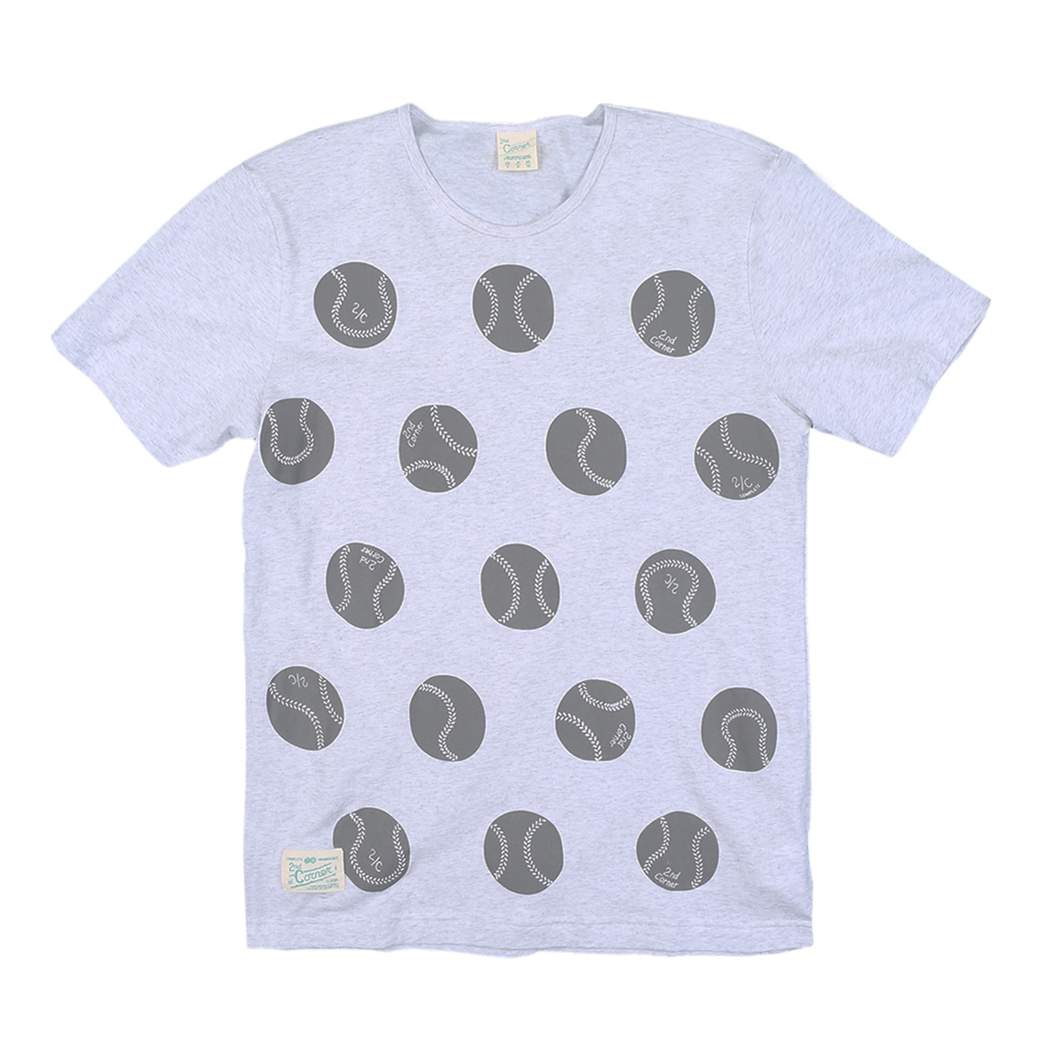 세컨드코너 2C 남성 반팔 티셔츠 / 그래픽 티셔츠 / 라운드넥 반팔티 Milkita - M.White