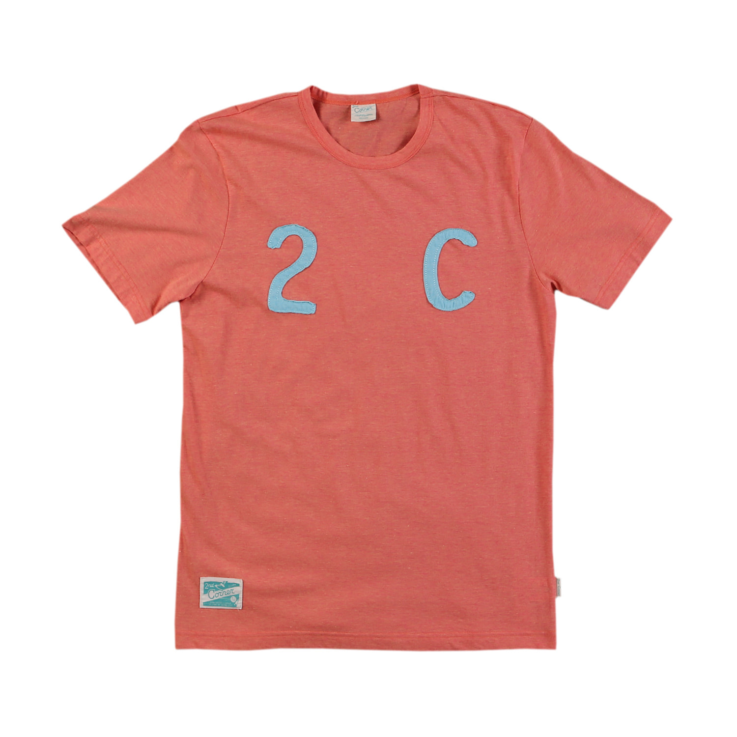 세컨드코너 2C 남성 반팔 티셔츠 / 그래픽 티셔츠 / 라운드넥 반팔티 Pyramid Tee - Orange