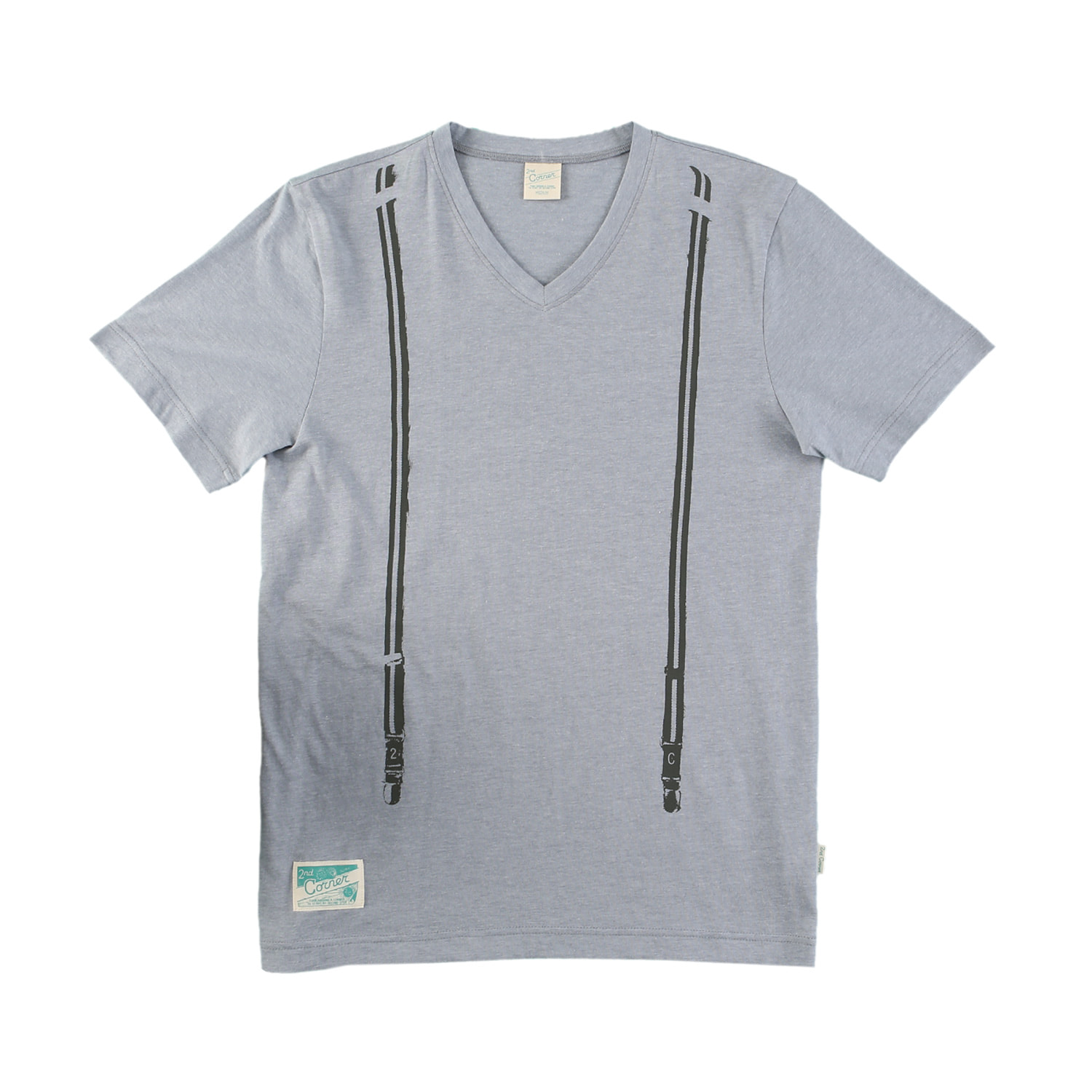 세컨드코너 2C 남성 반팔 티셔츠 / 라운드넥 반팔티 / 할로윈 티셔츠 Seele - C.Grey